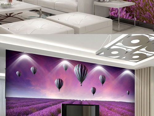 北歐薰衣草田園 詩意棲居，電視背景墻壁畫的藝術靈感